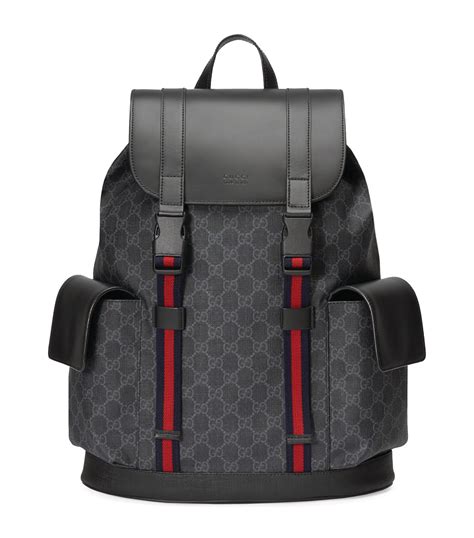 gucci backpack black mens|luxury leather backpacks for men.